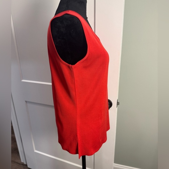 Ming Wang Mid-Length Scoop Neck Knit Tank red - Picture 3 of 8